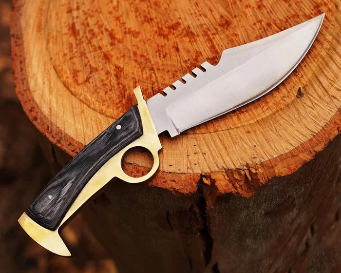 Walking Dead Knife : Replica knife Daryl Finger Guard Knife With Brass cskforged