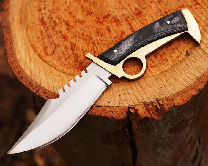 Walking Dead Knife : Replica knife Daryl Finger Guard Knife With Brass cskforged