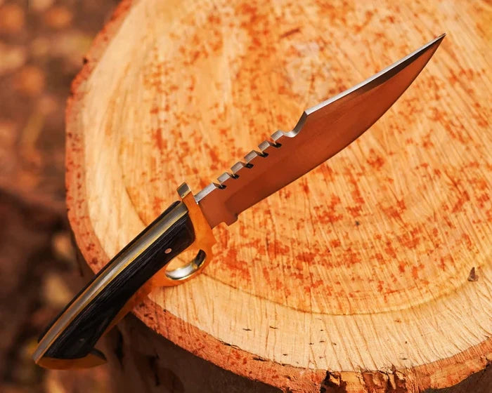 Walking Dead Knife : Replica knife Daryl Finger Guard Knife With Brass cskforged