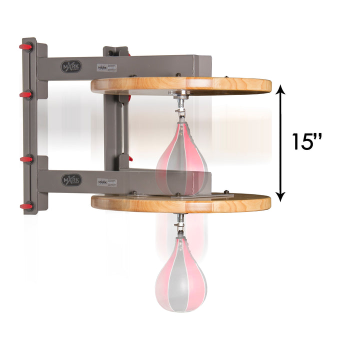 Wall Mounted Speed Bag Platform with Shackle Swivel for MMA and Boxing XMARK