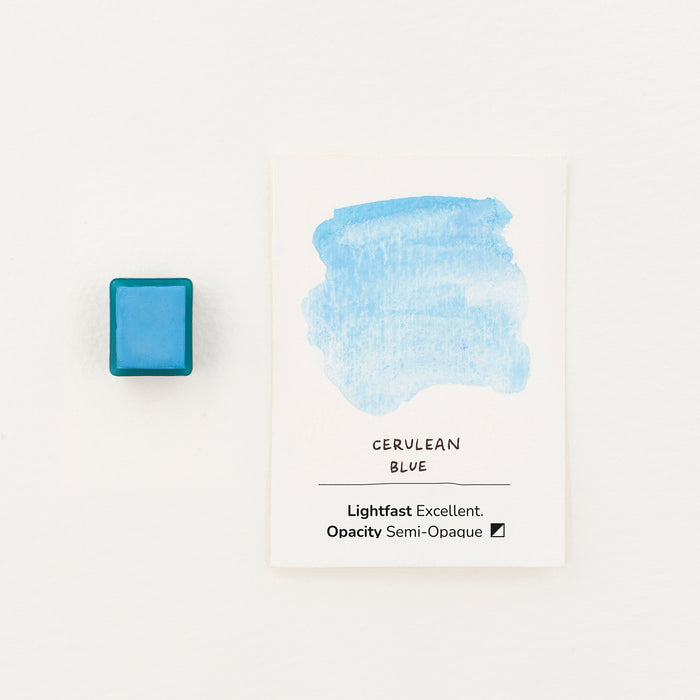 Watercolour Half Pan - Cerulean Blue