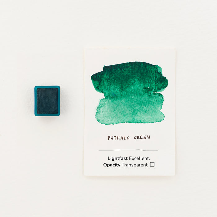 Watercolour Half Pan - Phthalo Green