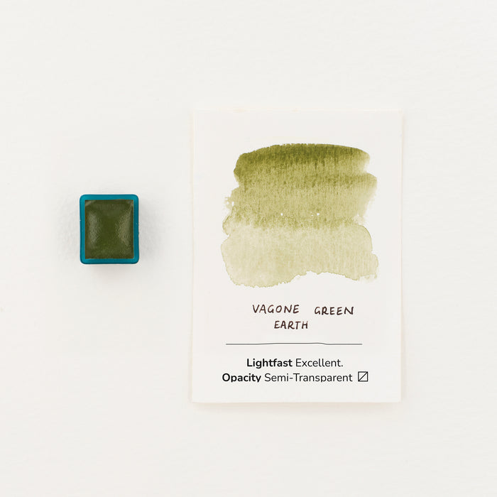 Watercolour Half Pan - Vagone Green Earth