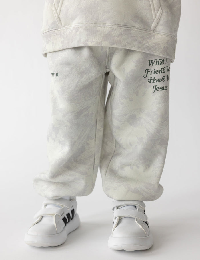 What a Friend in Jesus Camo Kids Sweatpant Elevated Faith