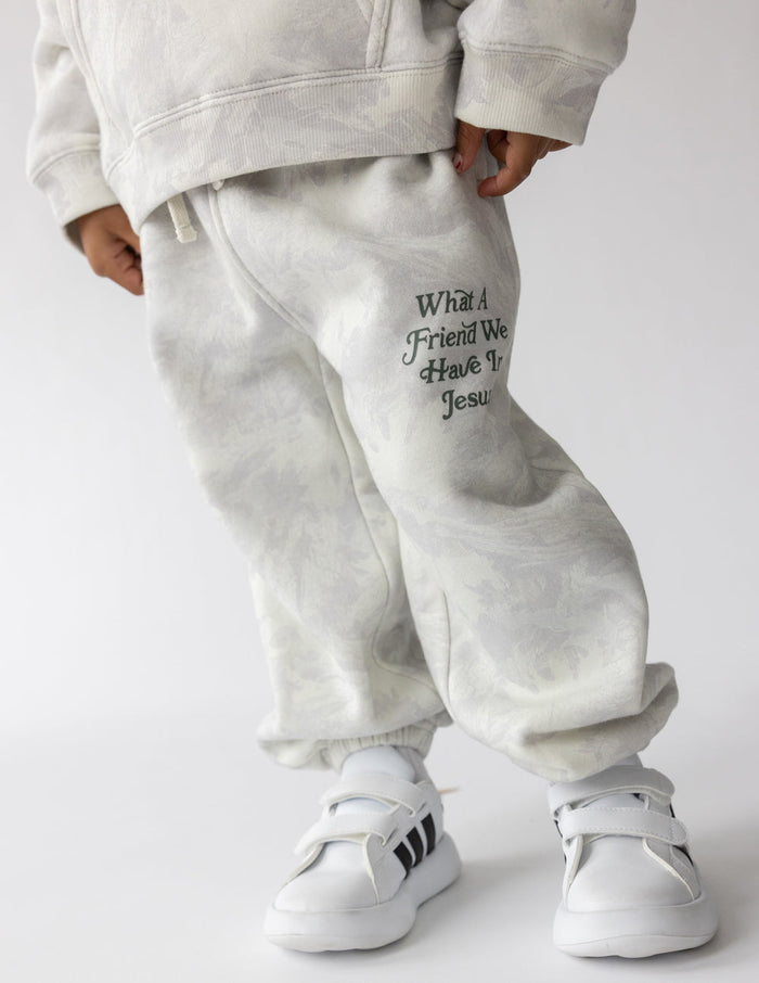 What a Friend in Jesus Camo Kids Sweatpant Elevated Faith