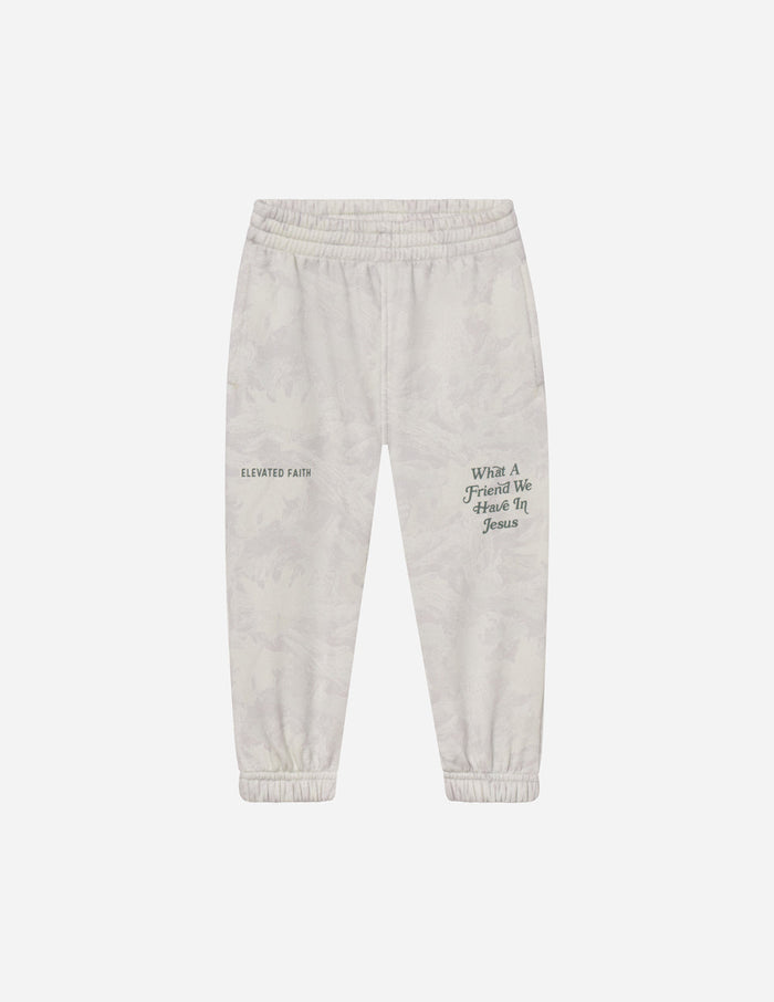 What a Friend in Jesus Camo Kids Sweatpant Elevated Faith