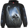 WINGED SKELTON - Hoody Black Spiral USA