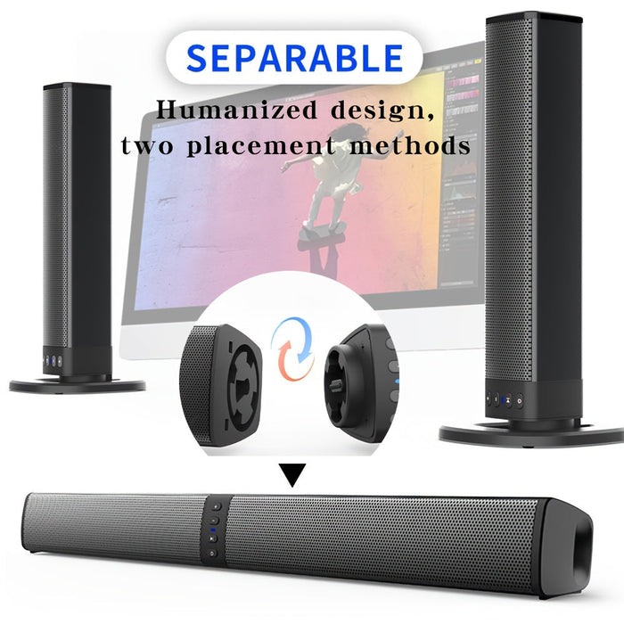 Wireless Soundbar for TV – 2-in-1 Detachable Bluetooth Speaker DailySale