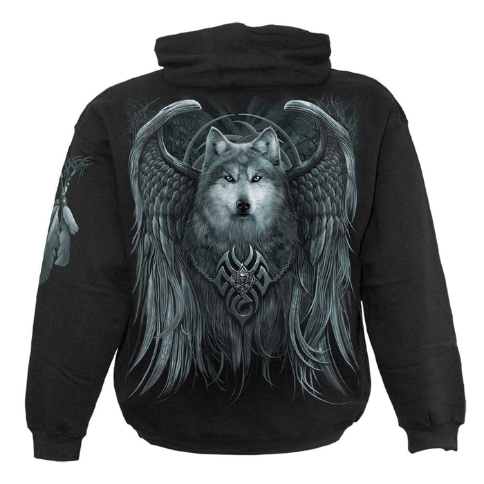 WOLF SPIRIT - Hoody Black Spiral USA