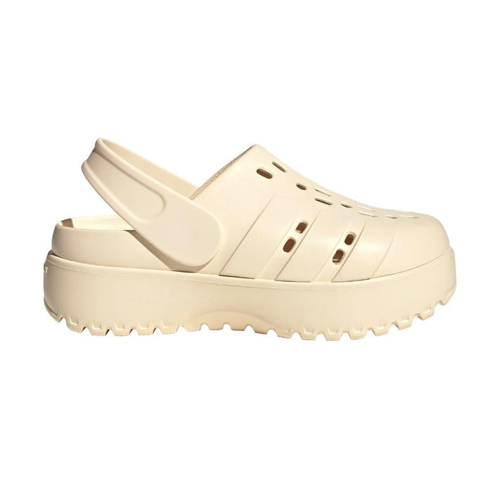 adidas WOMEN'S ADILETTE CLOG PLATFORM SLIDE SANDALS - Wonder White runnwalk