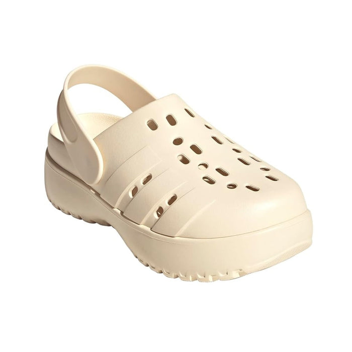 adidas WOMEN'S ADILETTE CLOG PLATFORM SLIDE SANDALS - Wonder White runnwalk