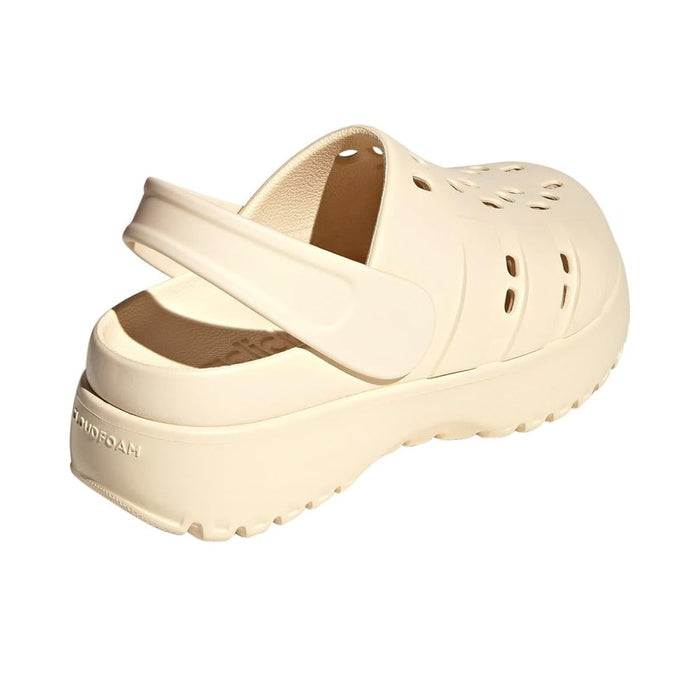 adidas WOMEN'S ADILETTE CLOG PLATFORM SLIDE SANDALS - Wonder White runnwalk
