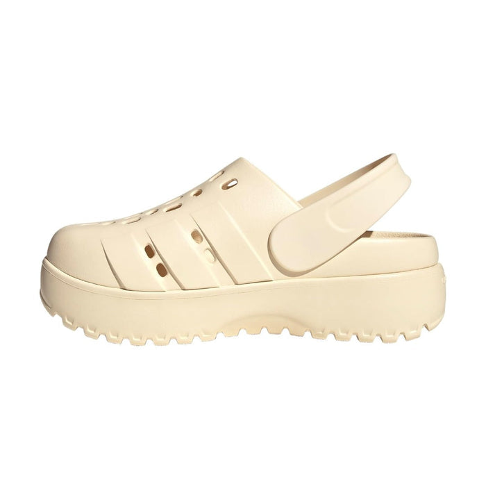 adidas WOMEN'S ADILETTE CLOG PLATFORM SLIDE SANDALS - Wonder White runnwalk