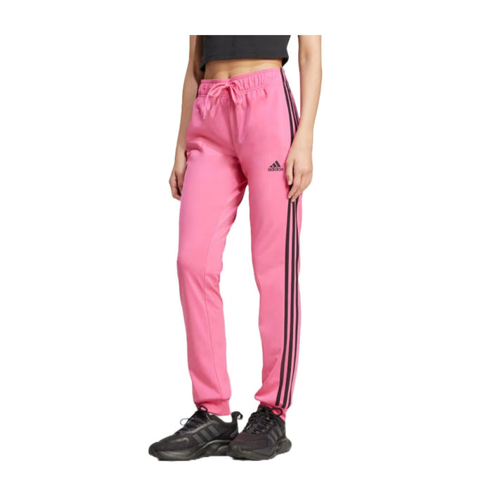 adidas Women's Primegreen Essentials Warm-Up Slim Tapered 3-Stripies Track Pants - Pulse Magenta runnwalk