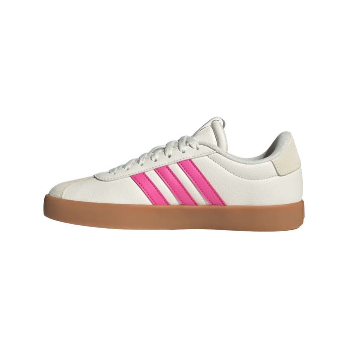 adidas Women's VL Court 3.0 Shoes - Core White / Pulse Magenta / Gold Metallic runnwalk