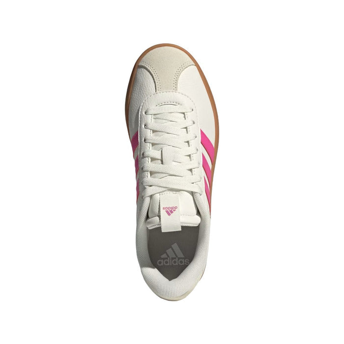 adidas Women's VL Court 3.0 Shoes - Core White / Pulse Magenta / Gold Metallic runnwalk