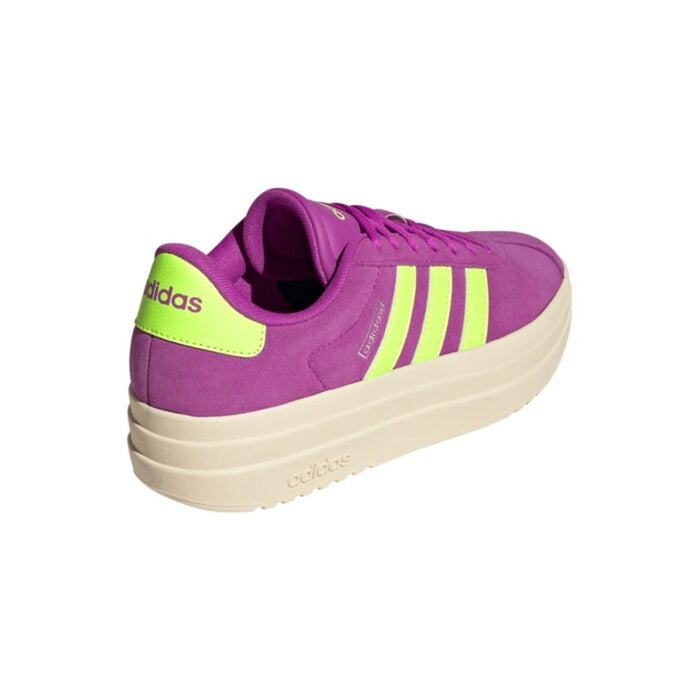 adidas Women's VL Court Bold (Flash Pink / Lucid Lemon / Silver Metallic) runnwalk