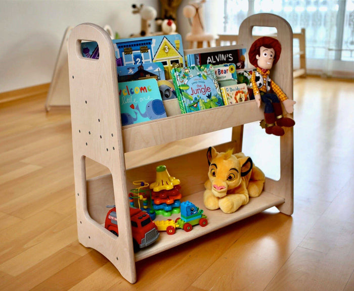Wooden Bookshelf / Small-Medium-Large Size Kidodido