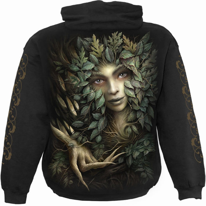 WOODLAND QUEEN - Hoody Black Spiral USA