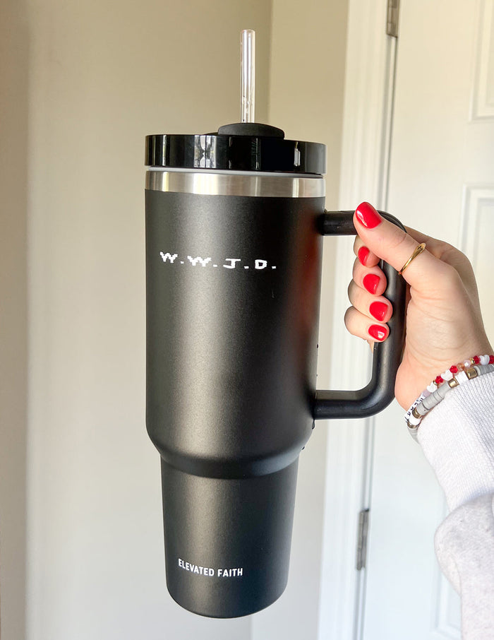 WWJD 40 oz Tumbler Elevated Faith