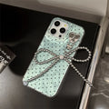 Y2K Green Polka Dot Beaded Bracelet Phone Case For iPhone PhoneShells