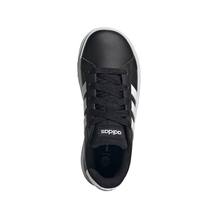 adidas Youth Grand Court 2.0 (Core Black / Cloud White / Core Black) runnwalk